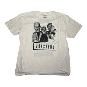 Universal Monsters White Shirt Tee Size XL